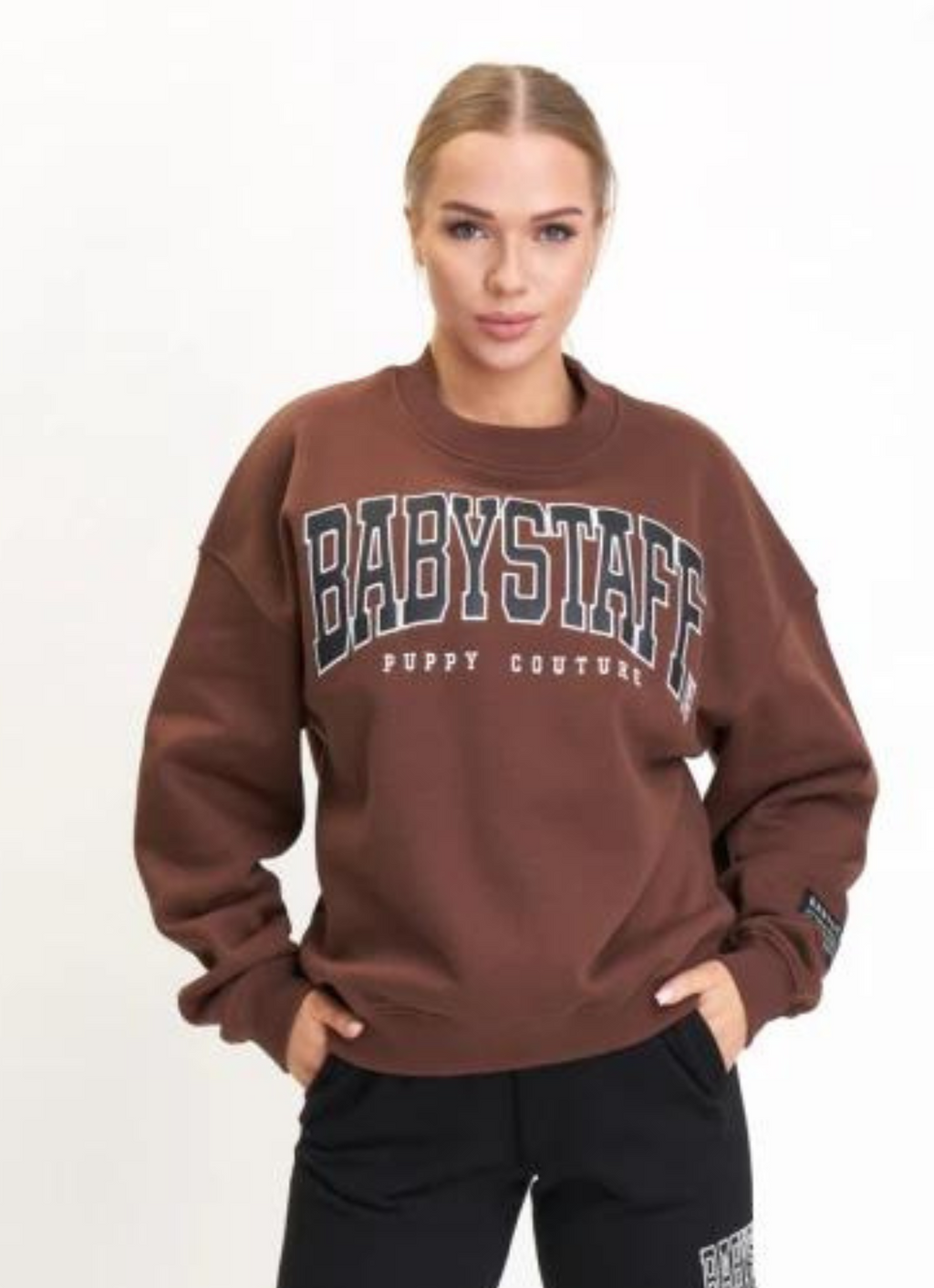 Babystaff College Oversized Sweatshirt Brown