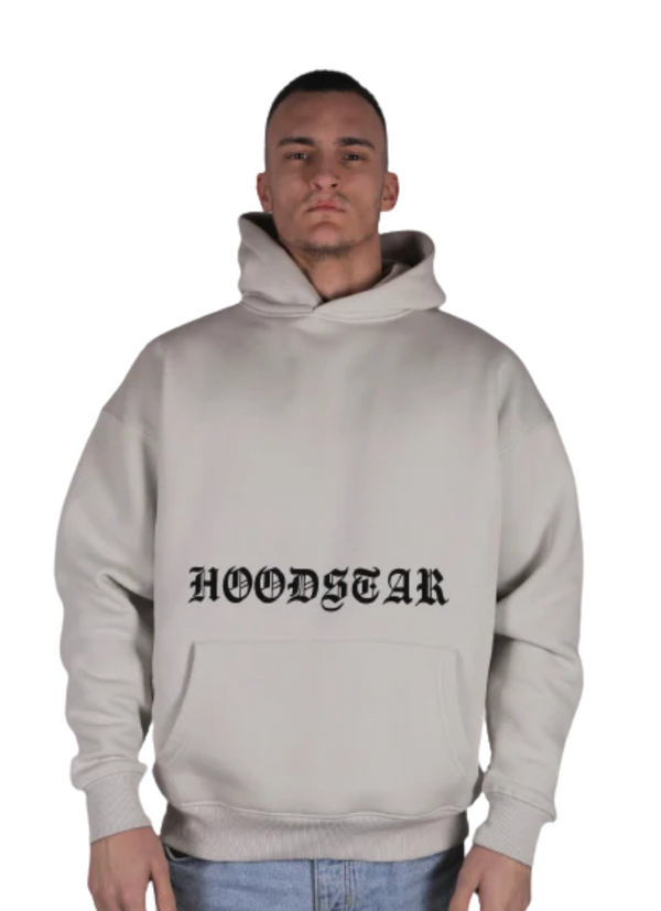 Hoodstar Oversize Gothik Hoodie Light Grey