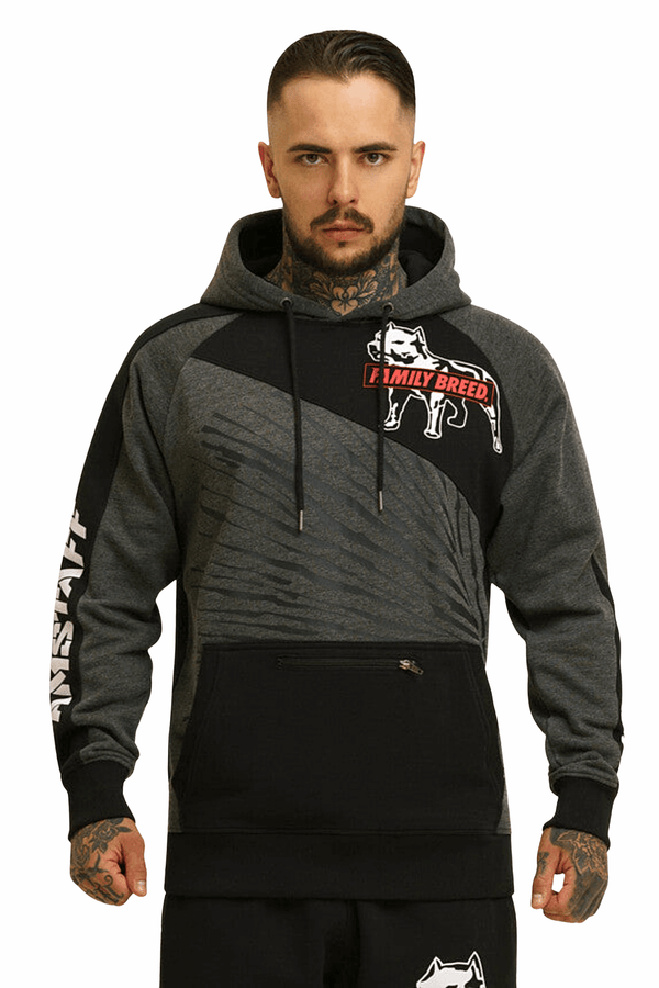 Amstaff Barco Raglan Hoodie Black/Grey