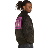 Grimey Liveution Reversible Bomber Jacke Black