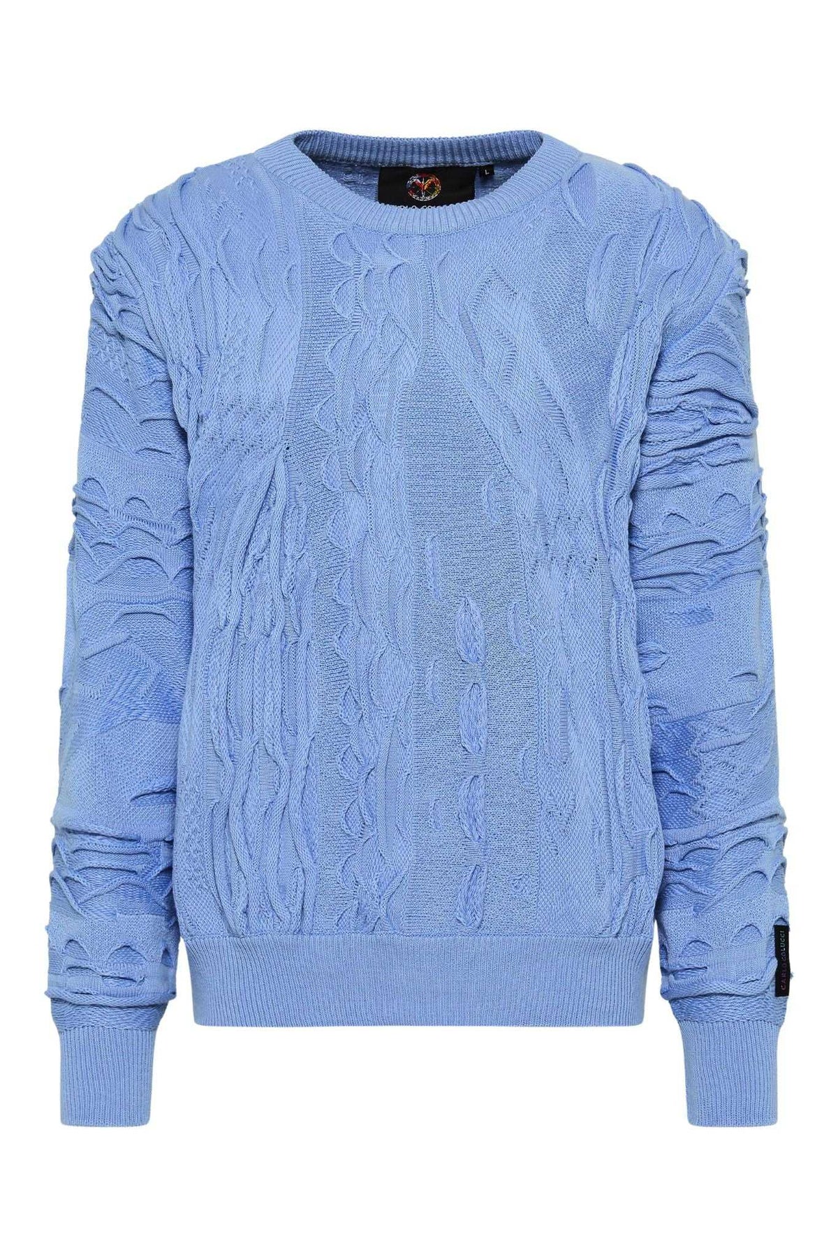 Carlo Colucci Strick Pullover Light Blue