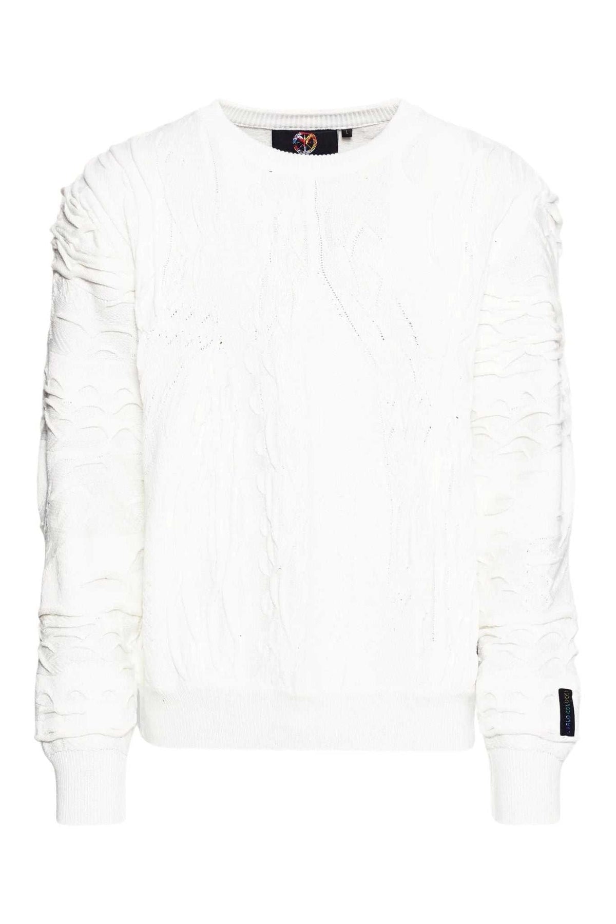 Carlo Colucci Strick Pullover White