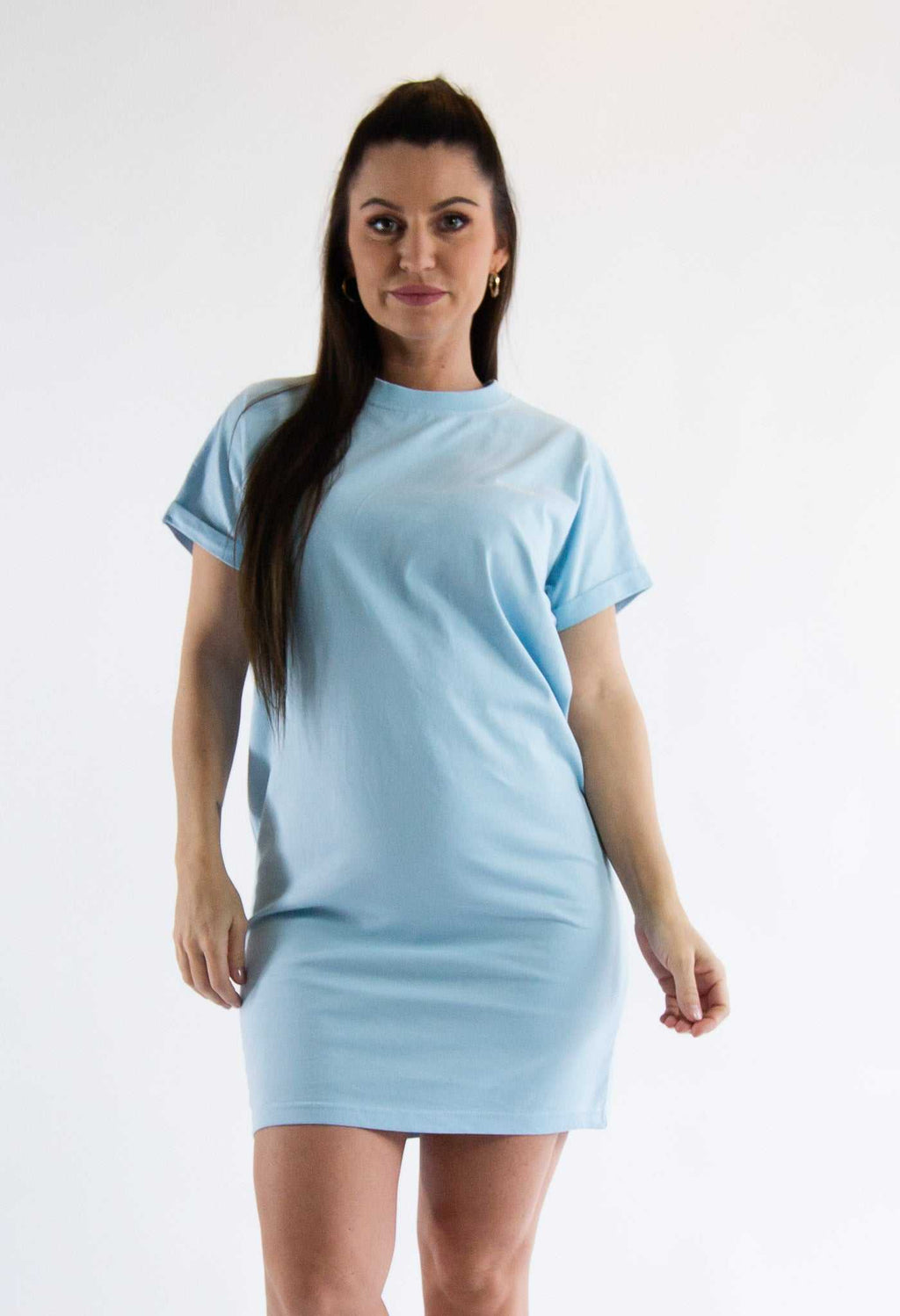 Soulside Frauen T-Shirt Kleid - Basic Dressy Babe - Babyblau
