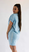 Soulside Frauen T-Shirt Kleid - Basic Dressy Babe - Babyblau