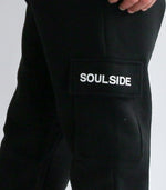 Soulside Herren Cargo Jogginghose - Basic Cargo Soul - Washed Black