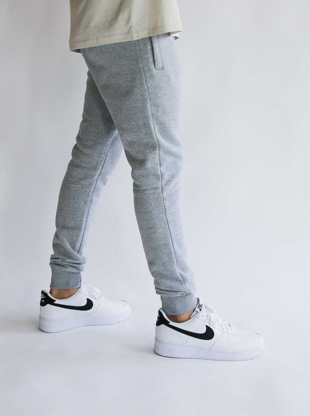 Soulside Herren Sweatpants - Heavy Straight Basic - Grey Melange