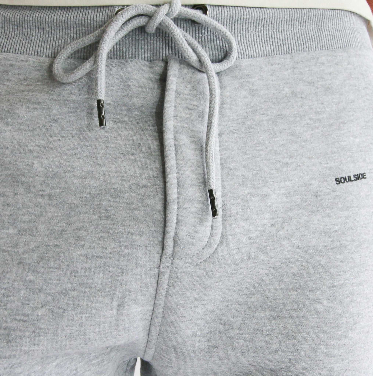 Soulside Herren Sweatpants - Heavy Straight Basic - Grey Melange