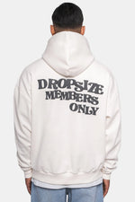 Dropsize Heavy Oversize Hoodie Members Only Cream White