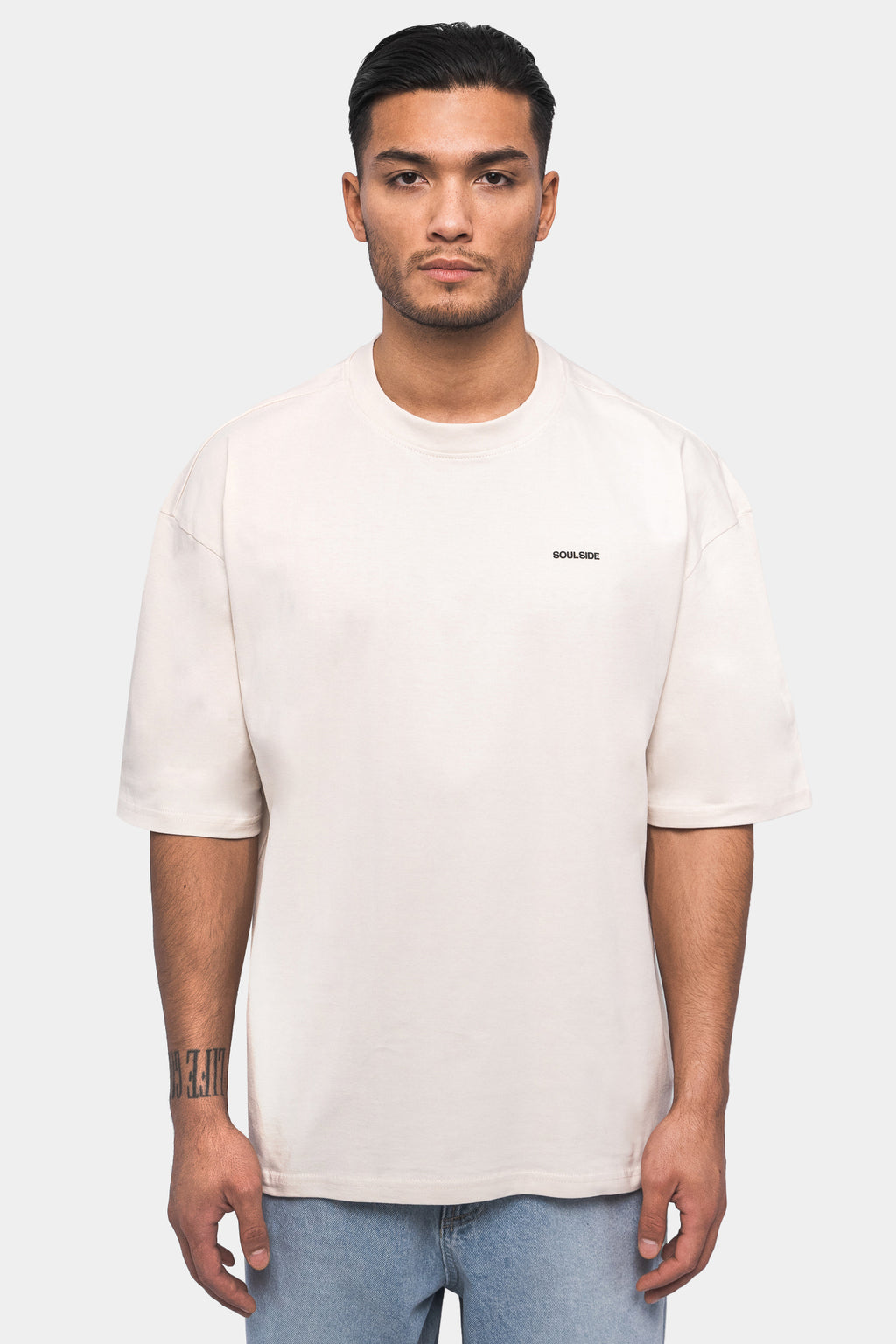 Soulside Männer Oversized Hoodie - Heavy Basic Soul - Coconut Milk