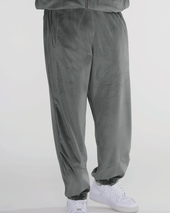 Massari G's Velour Suit Pants Olive