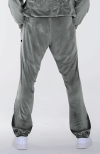 Massari G's Velour Suit Pants Olive Olive