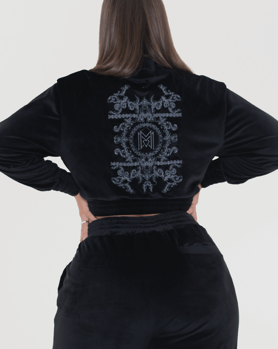 Massari Babe Velour Suit Jacket Black