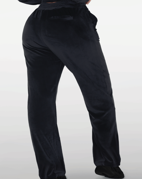 Massari Babe Velour Suit Pants Black