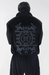 Massari G's Velour Suit Jacket Black