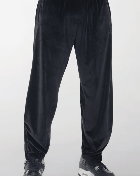 Massari G's Velour Suit Pants Black