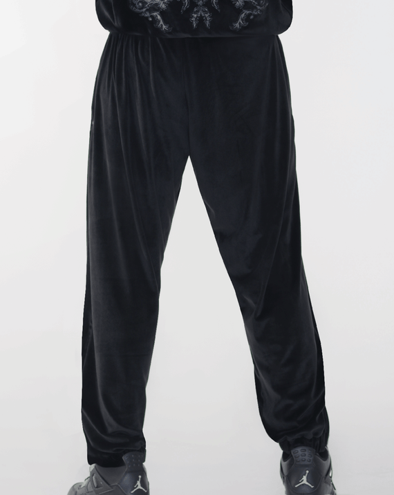 Massari G's Velour Suit Pants Black