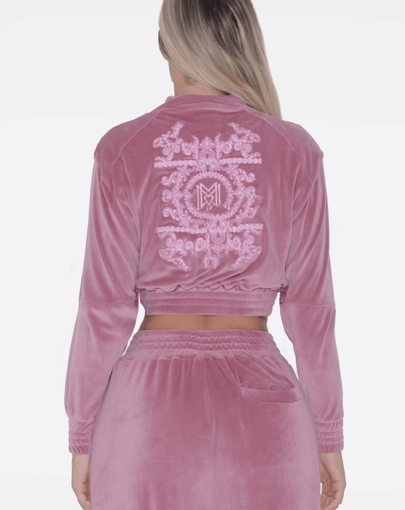 Massari Babe Velour Suit Jacket Rose