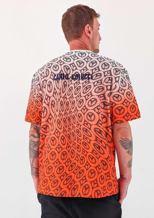 Carlo Colucci T-Shirt mit Monogram Multi Color