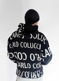 Carlo Colucci Teddy Hoodie Black White