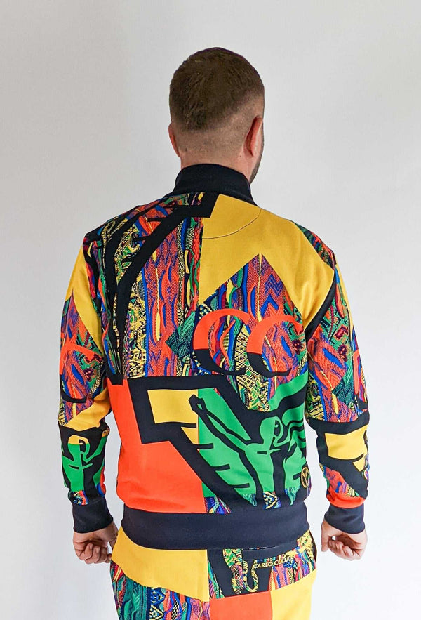 Carlo Colucci Allover Print Trackjacket Multicolor