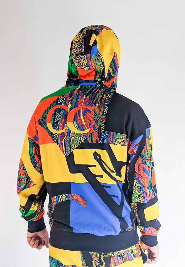 Carlo Colucci Allover Print Hoodie Multicolor