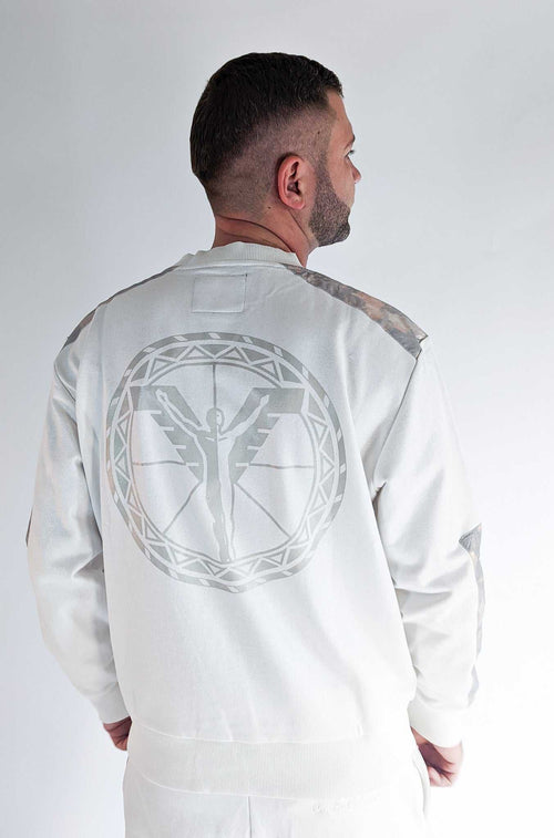 Carlo Colucci Sweatshirt mit Permut Details White