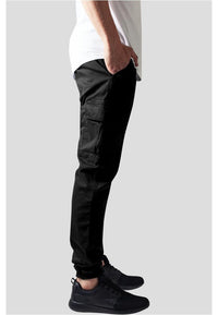 Urban Classics Washed Cargo Twill Jogging Pants Black