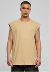 Urban Classics Open Edge Sleeveless T-Shirt Union Beige