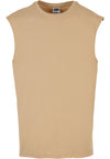 Urban Classics Open Edge Sleeveless T-Shirt Union Beige