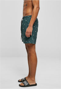 Urban Classics Embroidery Swimshorts Anchor Bottlegreen