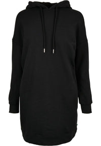 Urban Classics Ladies Organic Oversized Terry Hoody Dress Black