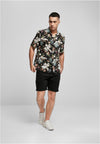 Urban Classics Viscose A OP Resort T-Shirt Black Tropical