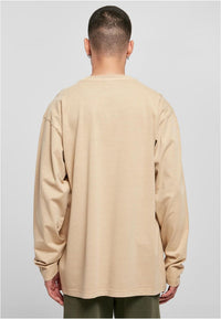 Urban Classics Oversized Garment Dye Longsleeve Unionbeige