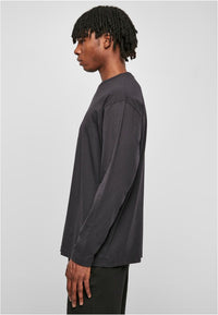 Urban Classics Oversized Garment Dye Longsleeve Black