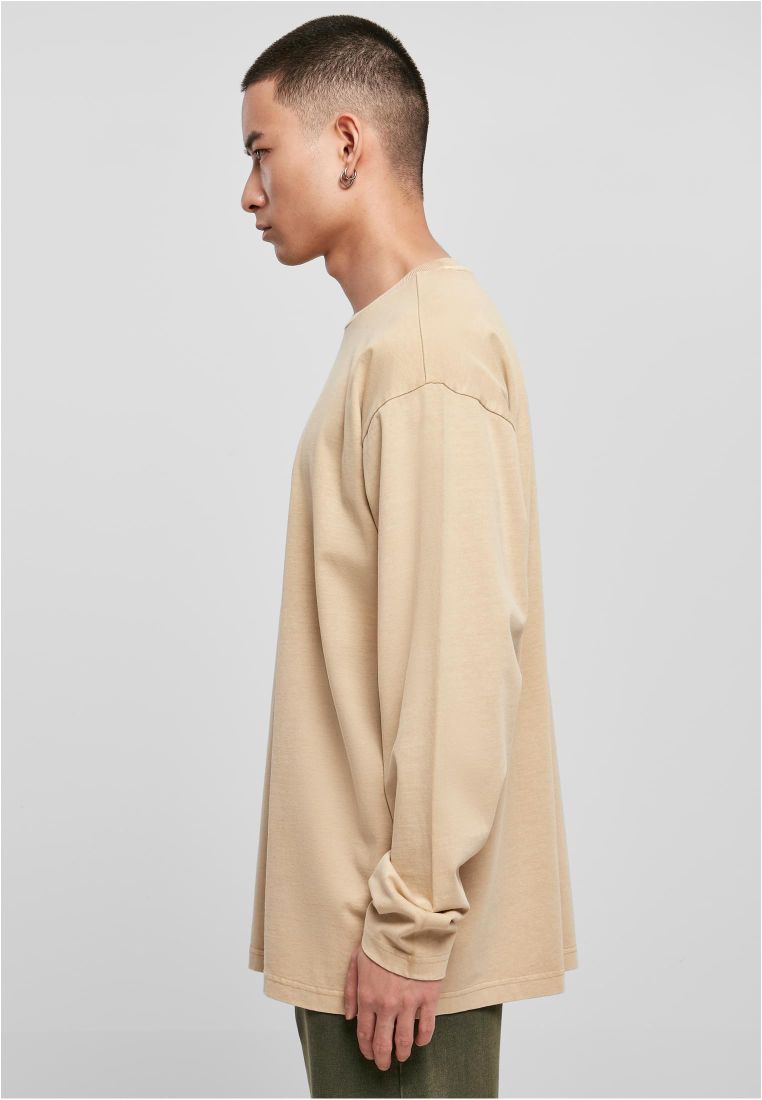 Urban Classics Oversized Garment Dye Longsleeve Unionbeige