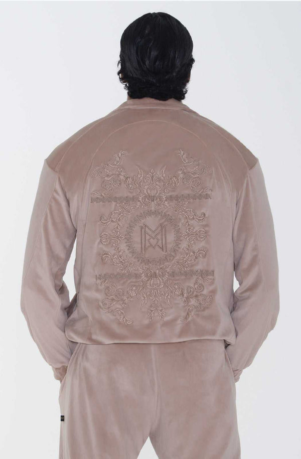 Massari G's Velour Suit Jacket Sand Sand