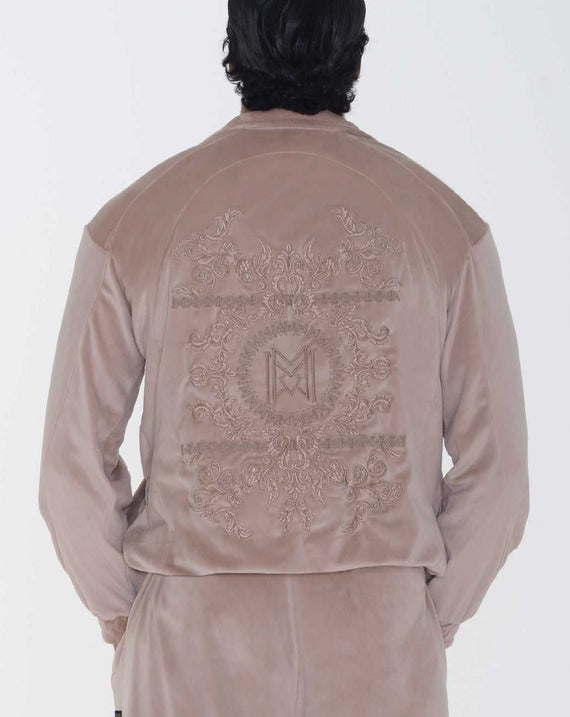 Massari G's Velour Suit Jacket Sand