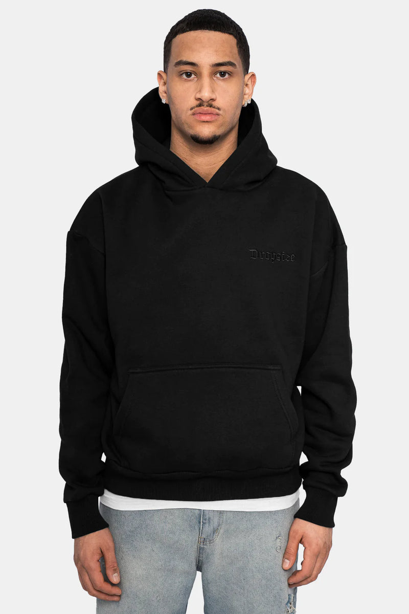 Dropsize Heavy Oversize Hoodie "Dont F with my crew" Black