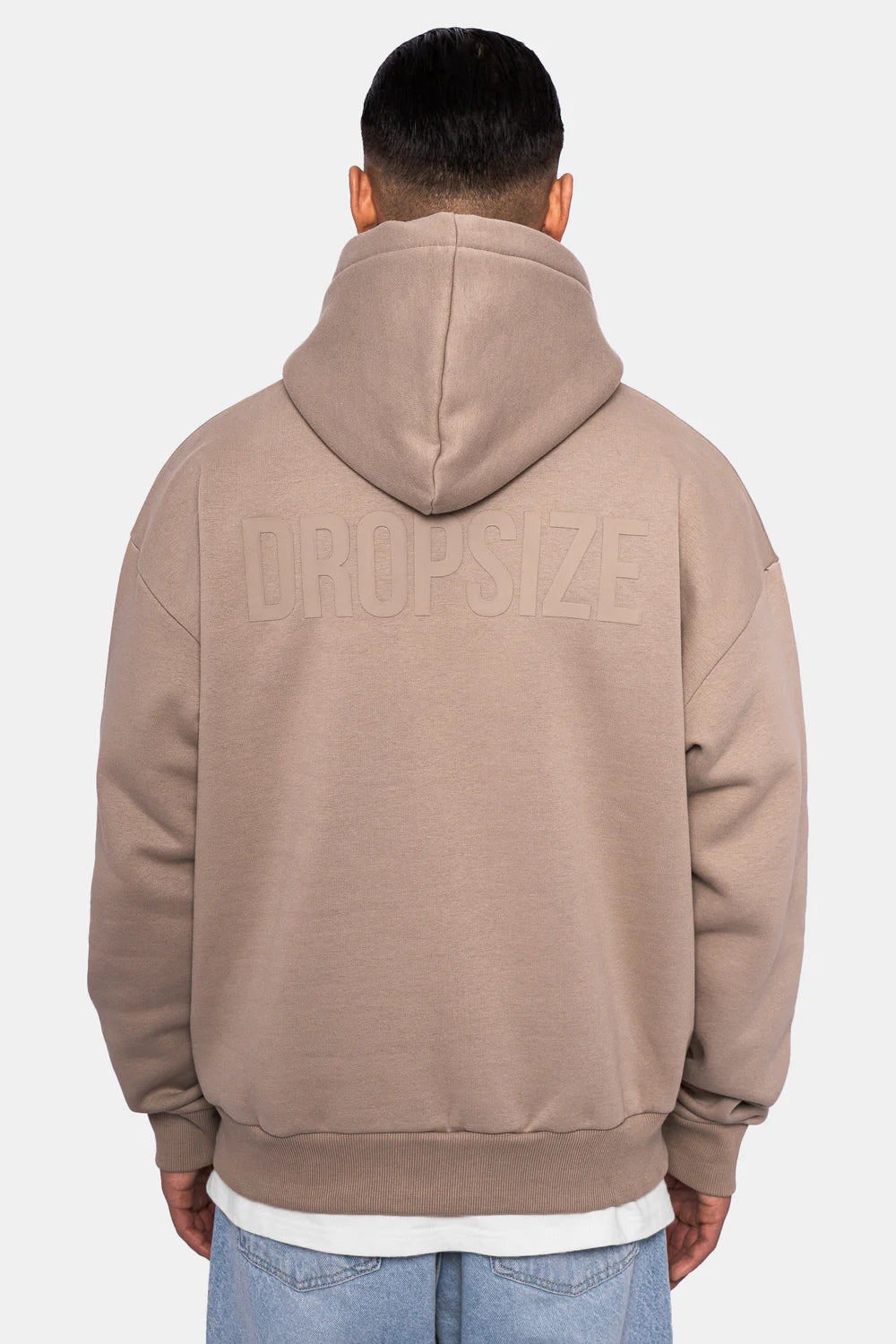 Dropsize Heavy Oversize HD Print Hoodie Simply Taupe