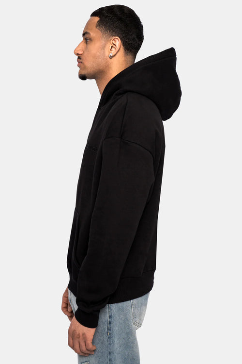 Dropsize Heavy Oversize Hoodie "Dont F with my crew" Black