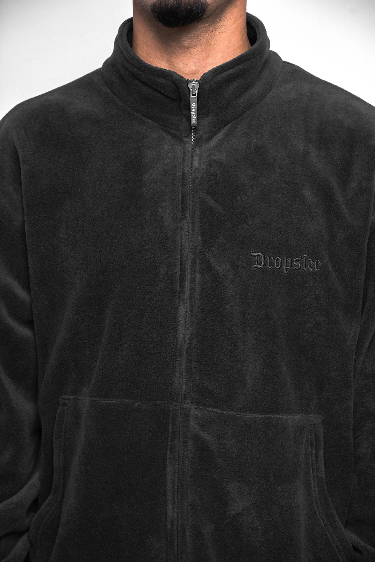 Dropsize Heavy Oversize Fleece Jacket Washed Grey