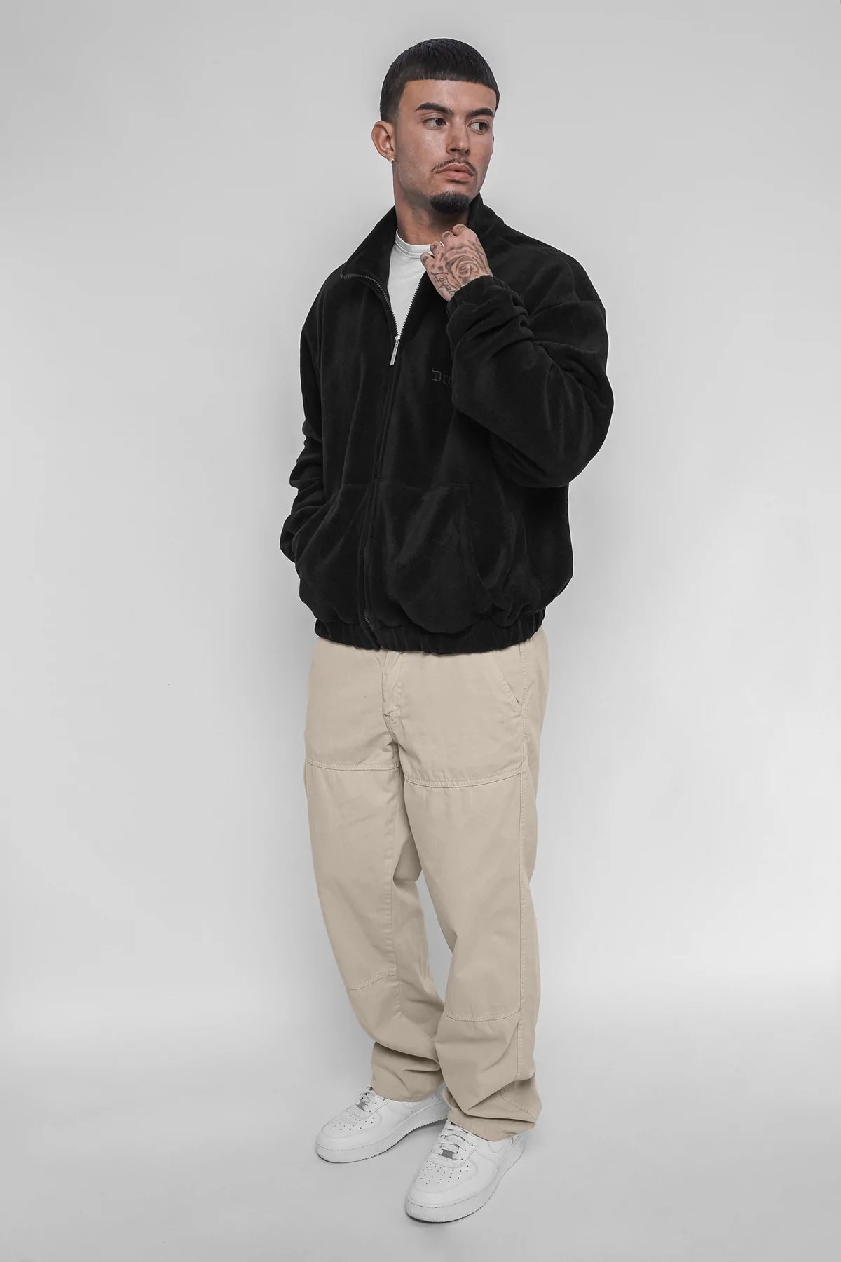 Dropsize Heavy Oversize Fleece Jacket Black