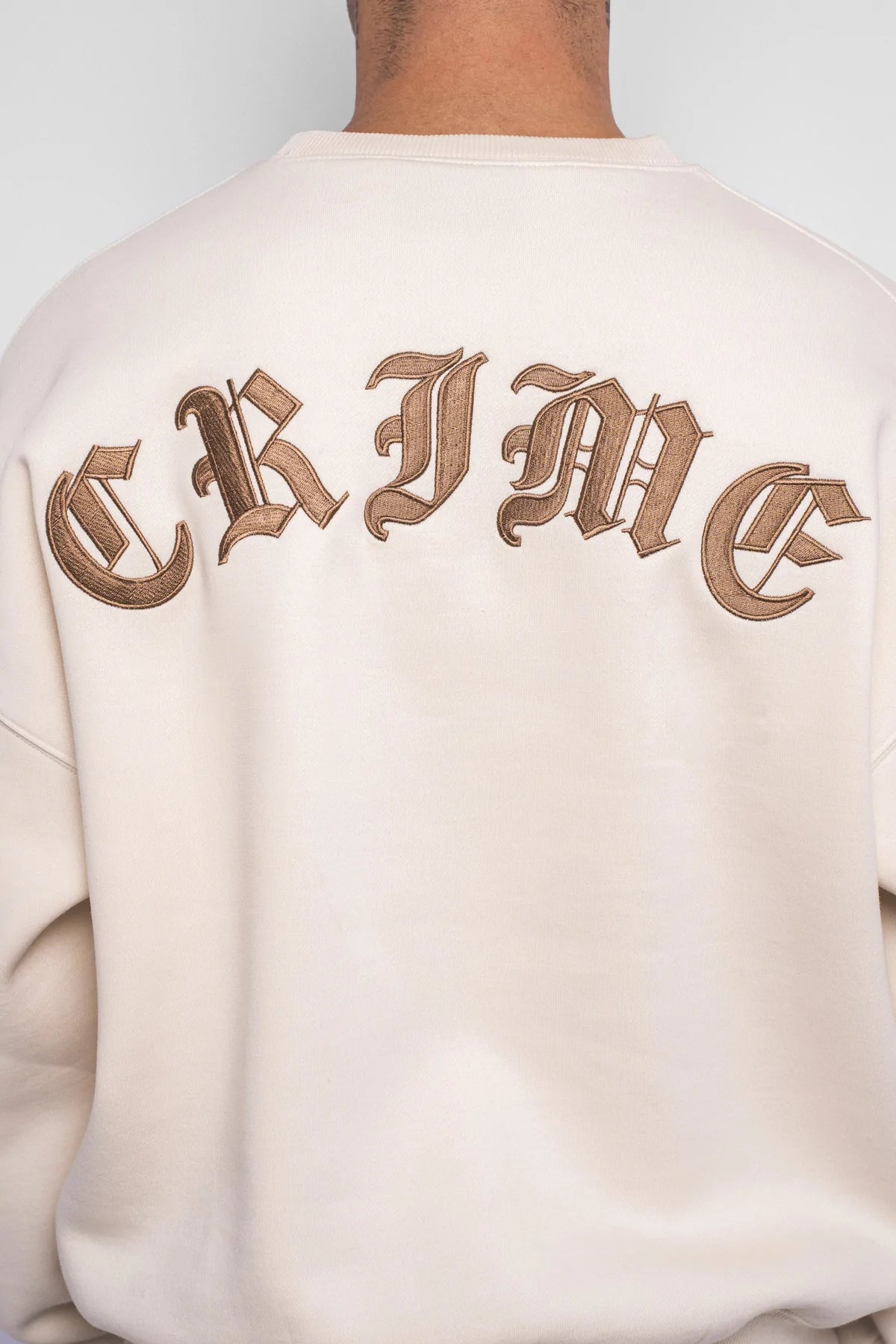 Dropsize Heavy Oversize ''Crime'' Sweater Coconut Milk