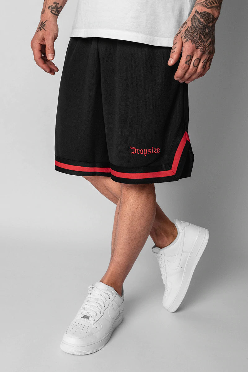 Dropsize Logo Mesh Short Black/Red