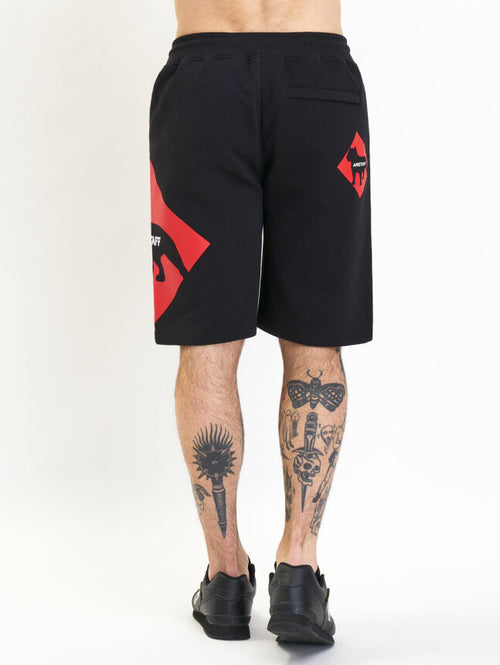 Amstaff Baist Sweatshorts Black Red