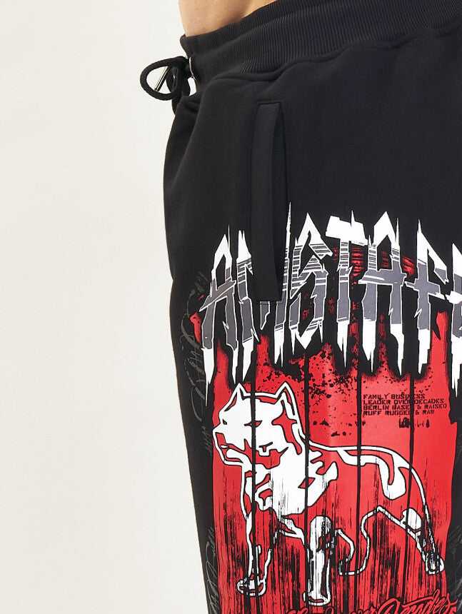 Amstaff Bloxic Sweatshorts Black Red