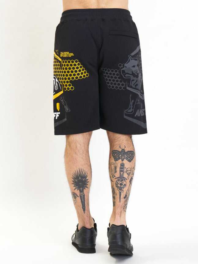 Amstaff Franog Sweatshorts Black Yellow