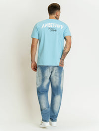 Amstaff Logo 2.0 T-Shirt Baby Blue/ White