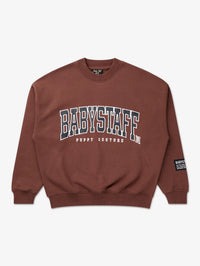 Babystaff College Oversized Sweatshirt Brown