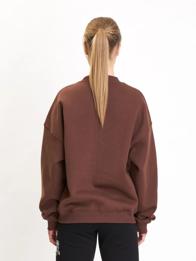 Babystaff College Oversized Sweatshirt Brown